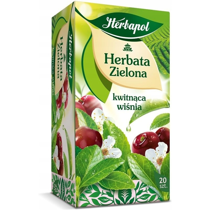Herbata HERBAPOL zielona kwitnąca wiśnia (20tb x 1,7g), GH 0109219