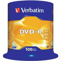 Pyta DVD-R 4,7GB VERBATIM cake (100szt) 16x Matt Silver 43549