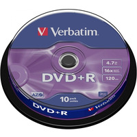 P�yta DVD+R 4,7GB VERBATIM cake (10szt) 16x Matt Silver 43498