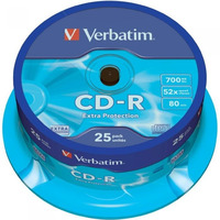 Pyta CD-R 700MB VERBATIM 52x cake (25szt) Extra Protection 43432