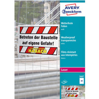 Folia A4 0.13mm bia�a LASER (100 ark.) 3487 AVERY ZWECKFORM