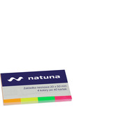 Zakadka indeksujca NATUNA 20x50 4x40kartek neonowa (NSP20/50/N/D