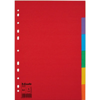 Przekadki karton A4 6 kart ESSELTE 100200 kolorowe bez karty opisowej