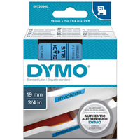Ta�ma czarny nadruk na niebieskim 19mm x 7m DYMO S0720860