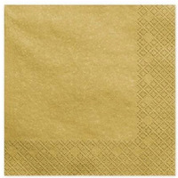Serwetki z�ote 33x33cm papierowe 20 sztuk na st� ozdobne AHA