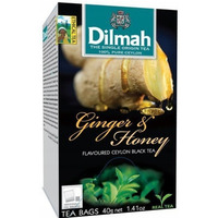 Herbata DILMAH (20 torebek) czarna z aromatem Imbiru i Miodu 30g