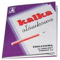 Kalka o��wkowa A4 50 arkuszy fioletowa DELFIN