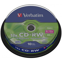 P�yta CD-RW 700MB VERBATIM 12x cake (10szt) 43480
