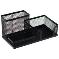 Przybornik na biurko NATUNA siatka czarny 204x104x100mm (3A)