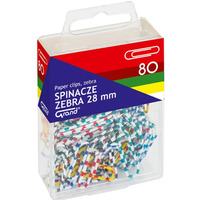 Spinacz okrągły zebra R28 GRAND 80szt. T4 110-1634