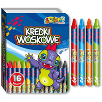 Kredki woskowe 16 kolor�w w etui DINO TT8246 PENMATE