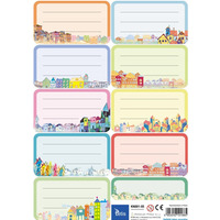 Naklejki na ksi��ki i zeszyty 9szt na arkuszu (25ark) KN001-05 TETIS