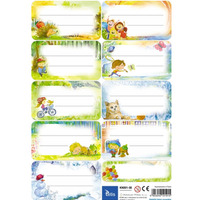 Naklejki na ksi��ki i zeszyty 9szt na arkuszu (25ark) KN001-08 TETIS