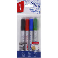 Markery do tablic sucho�cieralnych MEMOB E, z okr�g�� ko�c�wk�, 4 kolory MM004-99