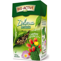 Herbata BIG-ACTIVE zielona liciasta 100g z kawakami OPUNCJI