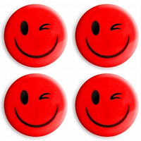 Magnesy do tablic czerwone u�miechy 40mm (4szt.) GM303-SC4 TETIS