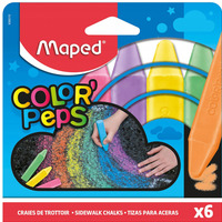 Kreda chodnikowa COLOR PEPS 6 kolor�w, pud z zawieszk� 936010 MAPED