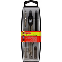 Cyrkiel szkolny zestaw 5-cz�ciowy czarny 300001324 HERLITZ