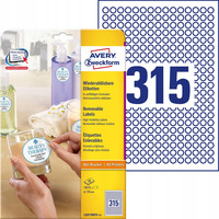 Etykiety ZF Q10mm L6019REV25 (25) kka A4 AVERY ZWECKFORM