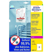 Folia samoprzylepna bia�a 210x148mm z powierzchni� antydrobnoustrojow� L8002-10 AVERY ZWECKFORM