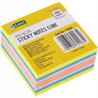 Bloczek samoprzylepny 75x75mm 400k mix neon mango D.RECT (110626)