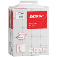 Ręcznik ZZ V-FOLD KATRIN Basic biały 2w makulatura 16g/m2 23x22, 4cm 35564/561667 4000skł ZIG ZAG 2