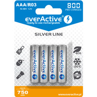 Akumulatorek Ni-MH EVERACTIVE Silver Line AAA/HR03 750mAh blister (4szt)