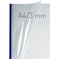 O.EASY COVER Double Clear - (3 mm) - 297 x 210 mm (A4 pionowa) - niebieski - 40 sztuk