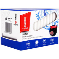 Kreda tablicowa bia�a 100szt. okr�g�a niepyl�ca MK002-00 MEMOBE