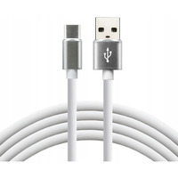 Kabel USB-A -> USB-C 1, 5m 3A silikonowy bia�y EVERACTIVE (CBS-1.5CW)