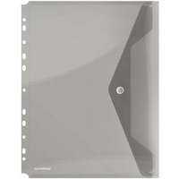 Teczka kopertowa DONAU zatrzask, PP, A4, 200mikr., z europerforacj�, dymna