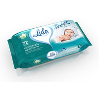 Chusteczki nawil�ane LULA, z aloesem, 72szt., bia�e