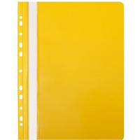 Skoroszyt na dokumenty twardy A4 wpinany do segregatora 10 sztuk żółty NATUNA