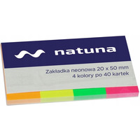 Zak�adka indeksuj�ca 20x50mm 4x40k neonowa NATUNA (NSP20/50/N/D)