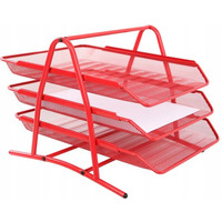 P�ka na dokumenty NATUNA A4 siatka czerwona (3szt) 350x300x275mm