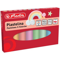 Plastelina szkolna pastelowa Zestaw 8 kolor�w 9588880 HERLITZ