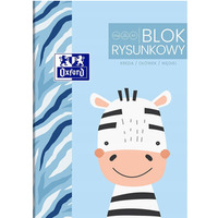 Blok rysunkowy szkolny A2 biały 20 kartek 120g KIDS 400170352 OXFORD