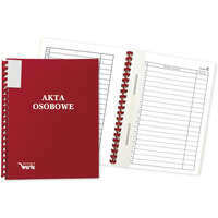 Teczka akt osobowych ABCDE binda zew.bez treści czerwona 339-092 WARTA