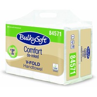 R�cznik ZZ V-FOLD bia�y 24x21cm 2 warstwy celuloza+celuloza z recyklingu (12x250) 3000szt 84571 BULKYSOFT Comfort Eko