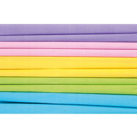 Bibua marszczona 25x200cm - PASTEL - MIX 5 kolorw, 10 rolek, Happy Color