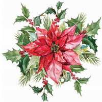 Serwetki świąteczne na Boże Narodzenie Święta 33x33cm papierowe 20 sztuk BN-131 AHA