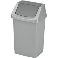 Kosz na �mieci uchylny 15l CURVER CLICK-IT srebrny/grafit 04043-877-65