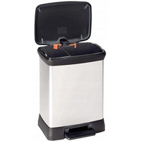Kosz na �mieci CURVER DECO BIN z peda�em 10L+18L srebrny metalizowany 02165-582-00 203291