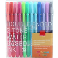 Pisaki dwustronne 12 kolorów z pędzelkiem My Color 2 TT8368 DONG-A