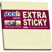 Notes samoprzylepny EXTRA STICKY 76x76 ��ty pastel 90k STICK`N 21660