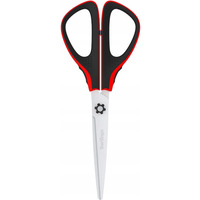 Noyczki 19cm Easycut 300 soft grip czerwone 326320 BERLINGO