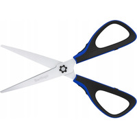 Noyczki 20cm Easycut 300 soft grip niebieskie 326323 BERLINGO