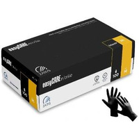 Rkawiczki NITRYLOWE M czarne bezpudrowe (100szt.) easyCARE