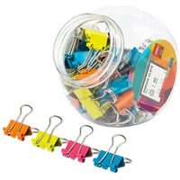 Klips do akt 15mm mix kolor�w 50szt E8557 DELI