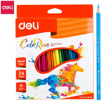 Kredki o��wkowe bezdrzewne COLORUN 24 kolor�w EC00120 DELI